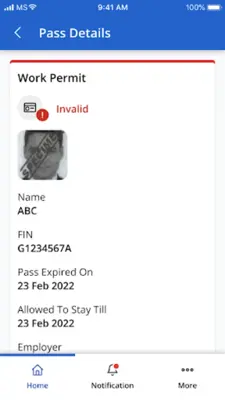 SGWorkPass android App screenshot 0