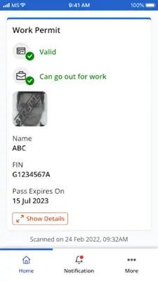 SGWorkPass android App screenshot 3